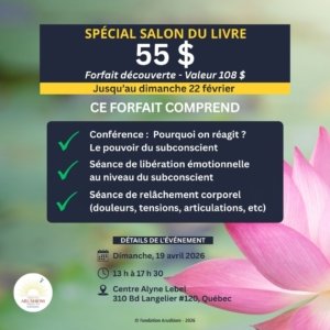 Forfait-découverte sur le bien-être physique et émotionnel avec Maître Richard - 19 avril 2026 - Québec