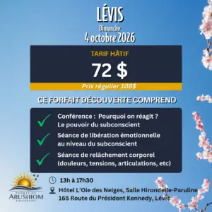 Forfait-découverte sur le bien-être physique et émotionnel avec Maître Richard - 4 octobre 2026 - Lévis